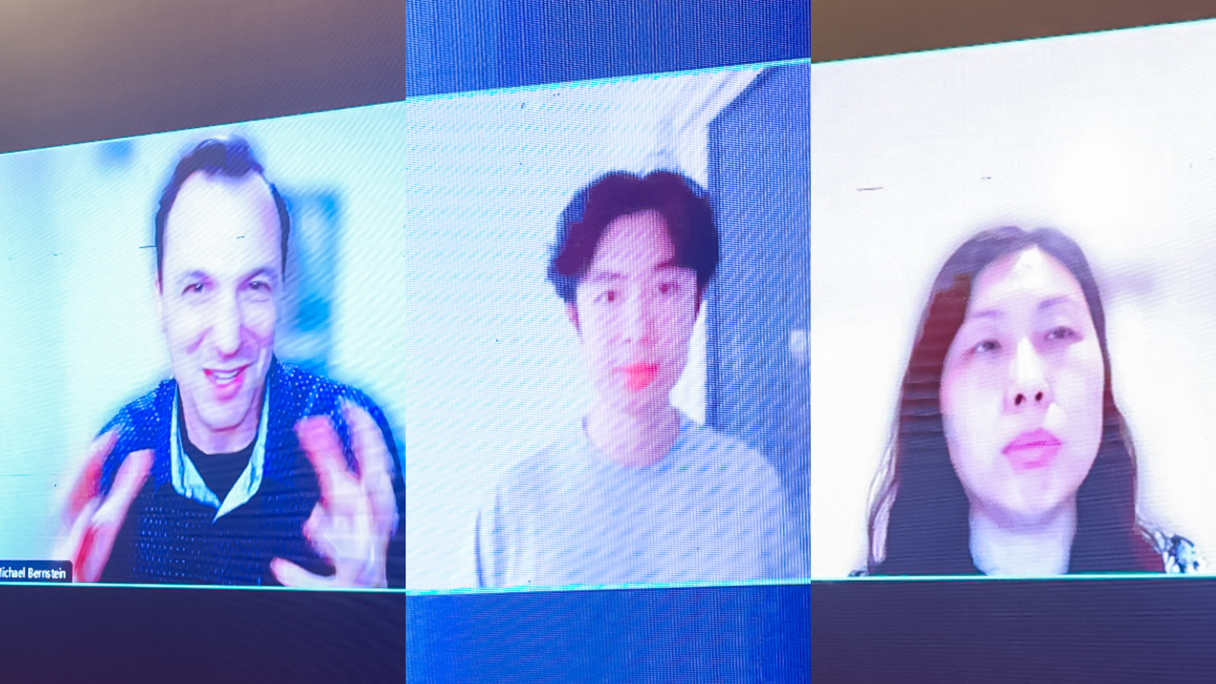 20230910-91精品国产自产在线老师啪-国产一级农村无码-中文字幕无码人妻AAA片-人妻不敢呻吟被中出A片视频-好看的亚洲av日韩av在线播放计算机系与人工智能研究院基础模型研究中心联合举办首届基础大模型研讨会-嘉艺-Michael Bernstein(左)、Jason Wei(中)、Yan Liu(右)在线上作报告.jpg